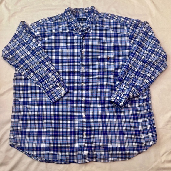 Ralph Lauren Other - Ralph Lauren Size 2XB Men's Oxford Shirt Red White Blue Gingham Plaid Cotton